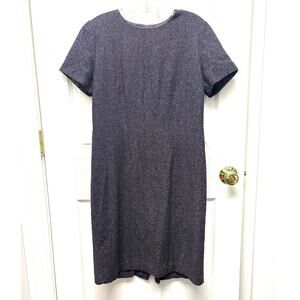 Talbots Dress Vintage Tweed Short Sleeve Sheath Office Wool Blend Woman’s 8